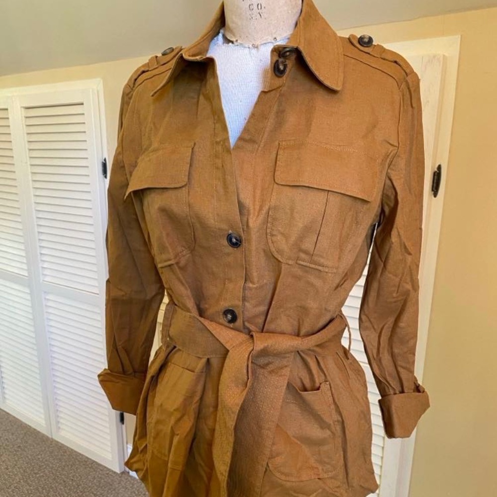 Sezane Adelaide Jacket in Ochre sz 34 US 2
